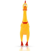 Pets Dog Toys Screaming Chicken Squeeze Sound Toy for Dogs Super Durable & Funny Squeaky Yellow Rubber Chicken Dog Chew Toy