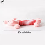 Popular Pet Dog Cat Funny Fleece Durability Plush Dog Toys Squeak Chew Sound Toy Fit for All Pets Elephant Duck Pig Plush Toys