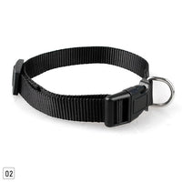 Null 1Pcs Durable Nylon Solid Color Cat Dog Pet Collar 4 Color Adjustable Collar S M X XL #281494