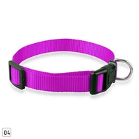 Null 1Pcs Durable Nylon Solid Color Cat Dog Pet Collar 4 Color Adjustable Collar S M X XL #281494