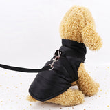 Winter Pet Dog Waterproof Coat Puppy Clothes With Chest Strap Harness Vest For Small Dogs Chihuahua Yorkie Clothing