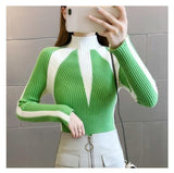 Women's Sweater Winter 2019 Fashion Jumpers Korean Hit Color Pullovers Knitting Pullovers Thick Christmas Sweaters Pull Femme