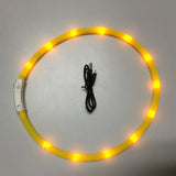 Luminous LED Light USB Dog Collar Pet Dogs Cats USB Rechargeable Flashing Night Collars Glowing Teddy Flash Collar Pet
