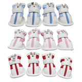 4Pcs Pet Dog Shoes Anti-slip Dog Boots Breathable Mesh Puppy Sneakers Pet Zipper Paw Protector Pet Clothing Dogs Shoes