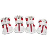 4Pcs Pet Dog Shoes Anti-slip Dog Boots Breathable Mesh Puppy Sneakers Pet Zipper Paw Protector Pet Clothing Dogs Shoes