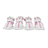 4Pcs Pet Dog Shoes Anti-slip Dog Boots Breathable Mesh Puppy Sneakers Pet Zipper Paw Protector Pet Clothing Dogs Shoes