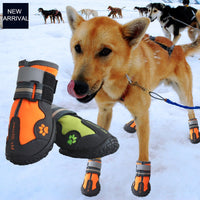 Waterproof Black Dog Shoes For Large Dogs Anti-slip Shoes Hiking Dog Clothing & Shoes For Yorkshir Orange Winter Shoes For Dogs