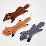Creative Dog Toys Bite-Resistant Squeak Toys Make Voice Molar Pet Dog Cat Toys Fox/Squirrel/wolf Plush Large Size Pet Supplies