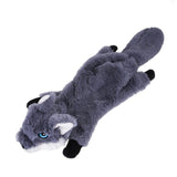 Creative Dog Toys Bite-Resistant Squeak Toys Make Voice Molar Pet Dog Cat Toys Fox/Squirrel/wolf Plush Large Size Pet Supplies