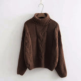 2019 Autumn Winter Women's Pink Turtleneck Sweater Basic Female Pullover Solid  Casual Knitted Ribbed Sweater