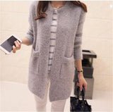 Hot Women Spring Autumn Long Cardigan Sweater Coat Female 2019 Fashion Long Sleeve Crochet Girl Knitted Jacket Tops