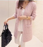 Hot Women Spring Autumn Long Cardigan Sweater Coat Female 2019 Fashion Long Sleeve Crochet Girl Knitted Jacket Tops