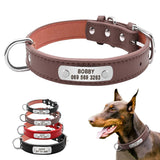 Large Durable Personalized Dog Collar PU  for Small Medium Large Dogs Cat 4 Size