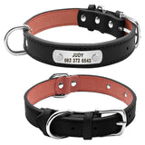 Large Durable Personalized Dog Collar PU  for Small Medium Large Dogs Cat 4 Size