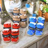 Pet Shoes Dog Snow Boots Yorkie Maltese Chiwawa Dog Shoes Witer Warm Pet Shoes Clothing For Dogs Clothes 4 PIECES/SET