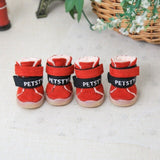 Pet Shoes Dog Snow Boots Yorkie Maltese Chiwawa Dog Shoes Witer Warm Pet Shoes Clothing For Dogs Clothes 4 PIECES/SET