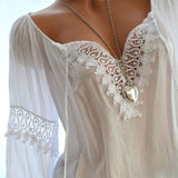 Plus Size Casual V-Neck Long Sleeve Tops 2019 New Spring Women Lace Patchwork Blouse Shirt Female Tunic Blusas Mujer Bigsweety