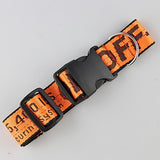 Off White Fashion Nylon Dog Collar For Dogs Adjustable Pet Collars Blue Yellow Pink Green 3.5cm Collar Dog Products Best Selling