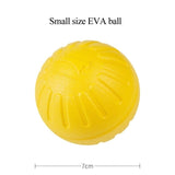 EVA Teeth Indestructible Bite Rubber Puppy Funny Training Ball Ring Puller Chew Toys Play Fetch Solid With Carrier Rope Pet Dog